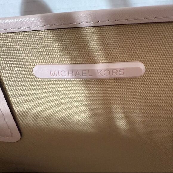 Michael Kors Jodie Large Logo Jacquard Powder Pink Blush Tote Bag NWT - Picture 6 of 8